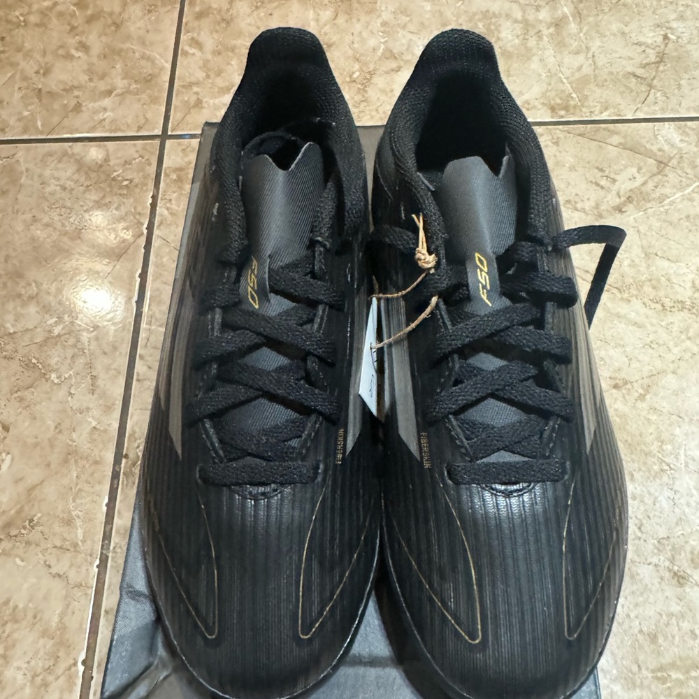 Adidas F50 League TF J Youth Soccer Cleats Black Gold Size 3 NWT - Picture 4 of 10